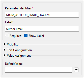 Add/Edit User Parameter dialog